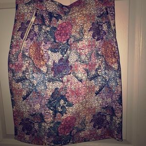 Floral high waisted skirt